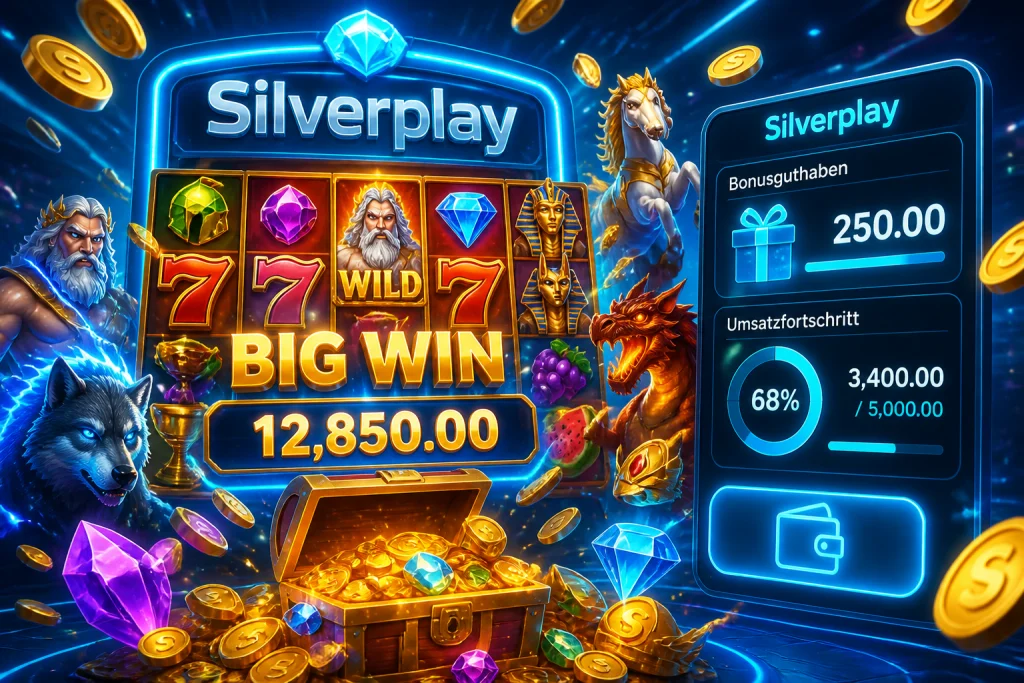 Casino-Lobby mit den Kategorien Slots, Crash-Games und Live-Tische nebeneinander auf einem Bildschirm